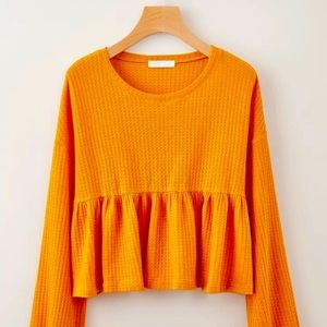 Drop Shoulder Peplum Tee